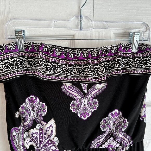 White House Black Market Paisley Bandeau Maxi Dress Women's Small - Picture 2 of 8